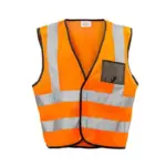 VESTS REFLECTIVE FLU ORANGE ZIP POCKET O-L  LARGE