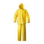RAINSUIT 2PCE YELLOW RUBBERISED SIZE LARGE