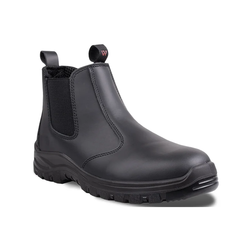 S21166.webp BOOT SAFETY WRIGHT CHELSEA BLK ST/CAP SLIP/RES SIZE 7 WS1130 - Image 1