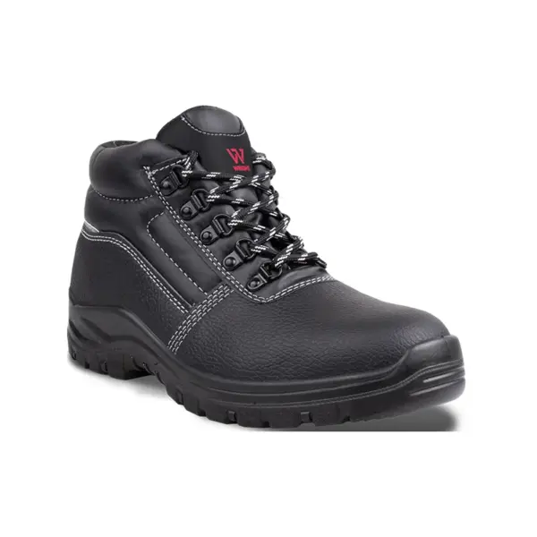 BOOT SAFETY WRIGHT CHUKKA BLK ST/CAP SLIP/RES SIZE  8 WS1110