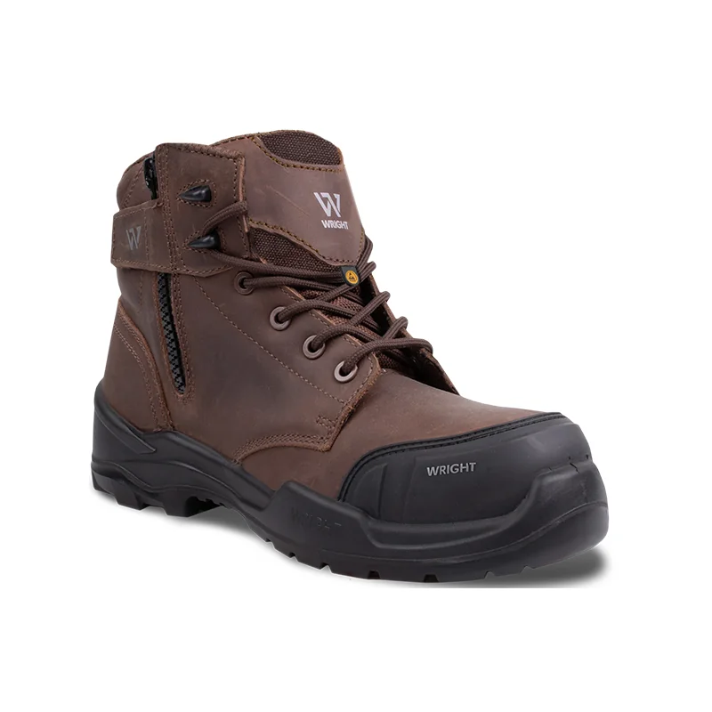 S21200.webp BOOT SAFETY WRIGHT VOYAGER BRN M/FREE T/CAP SIZE 9 WS1035 - Image 1