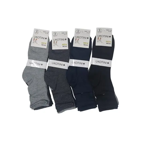 SOCKS BOOT LENGTH MENS ASST COLOURS PACK 12 PAIRS  UA15-1
