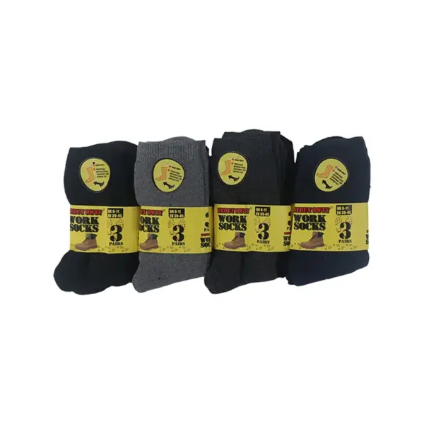 SOCKS WINTER BOOT LENGTH ASST COLOURS PACK 12 PAIRS