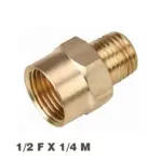 REDUCER BRASS 1/4X1/2 M/F