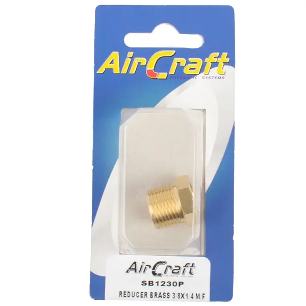 REDUCER BRASS 3/8X1/4 M/F CONICAL 1PC PACK