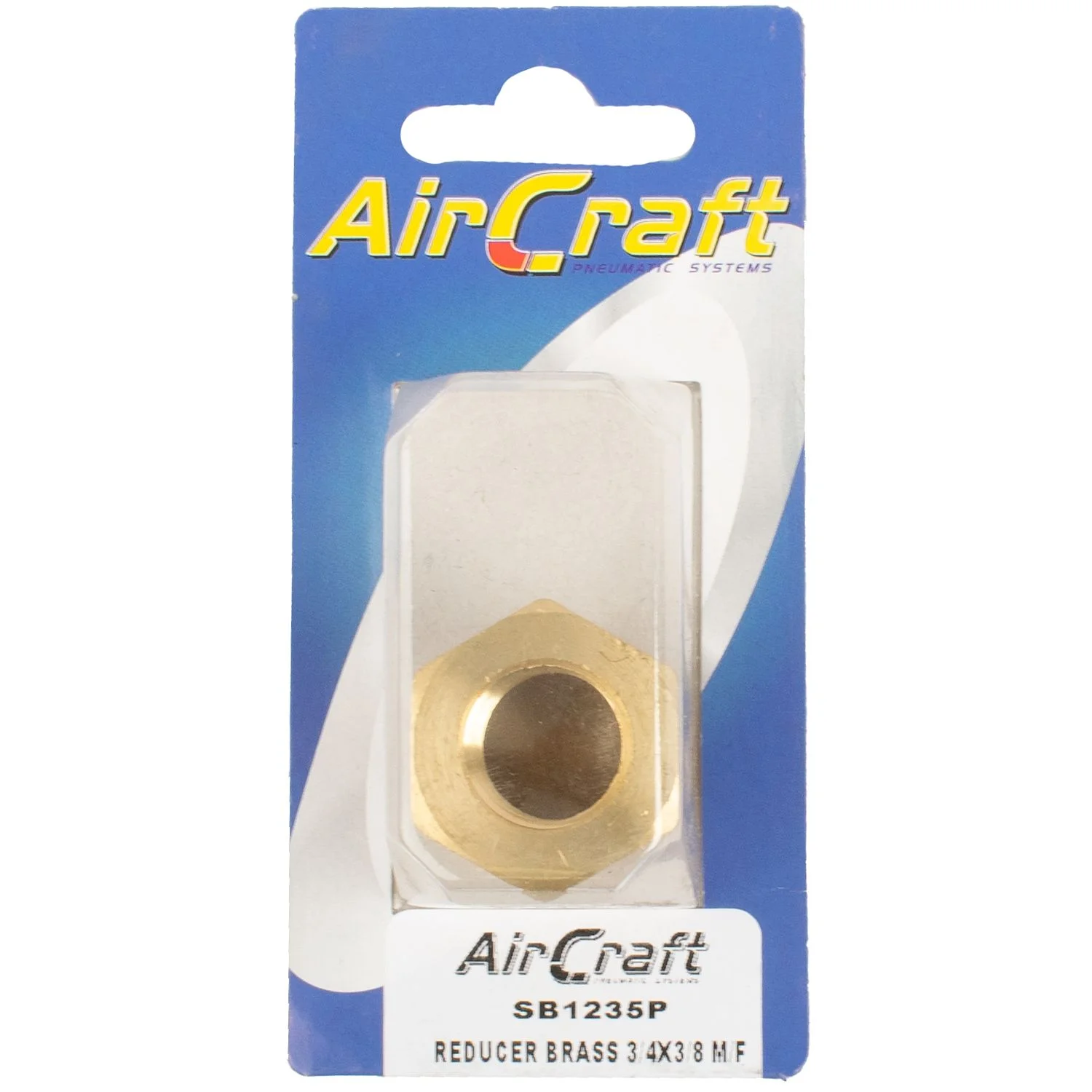 SB1235P.webp REDUCER BRASS 3/4X3/8 M/F CONICAL 1PC PACK - Image 1