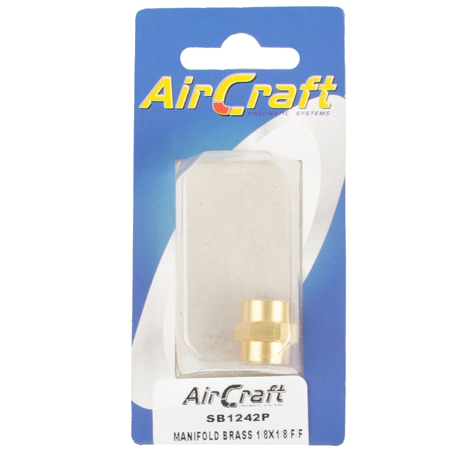 SB1242P.webp MANIFOLD BRASS 1/8X1/8 F/F 1PC PACK - Image 1
