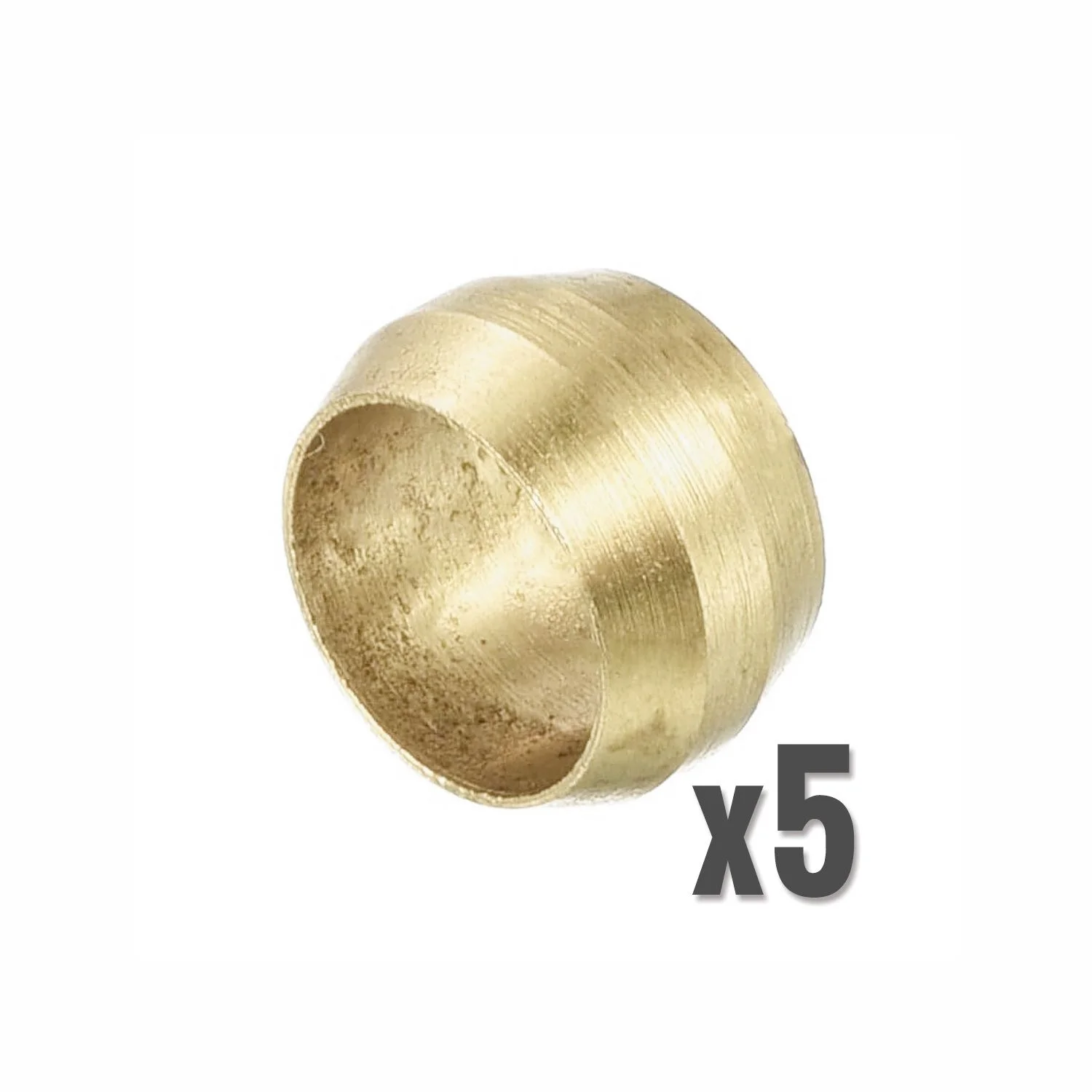 SB6008P.webp FERRULE BRASS 1/2″ 5PC PACK - Image 1