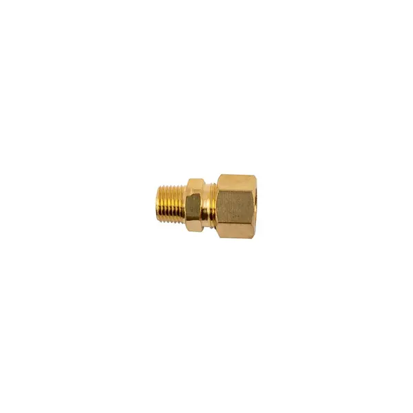BRASS CONICAL STR. 5/16″ TUBE X 1/8″ M