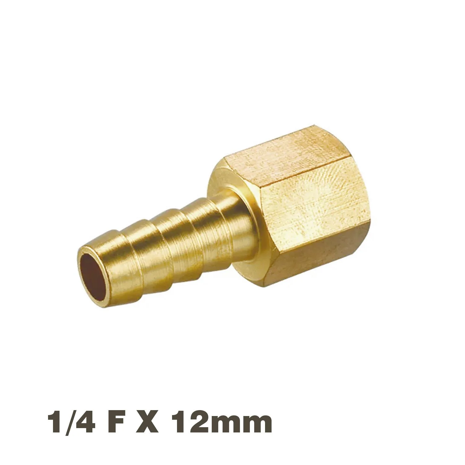 SBF1260.webp HOSE TAIL CONNECTOR BRASS 1/4F X 12MM - Image 1