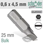 SLOTTED BIT 0.6X4.5 25MM BULK