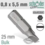 SLOTTED BIT 0.8X5.5 25MM BULK