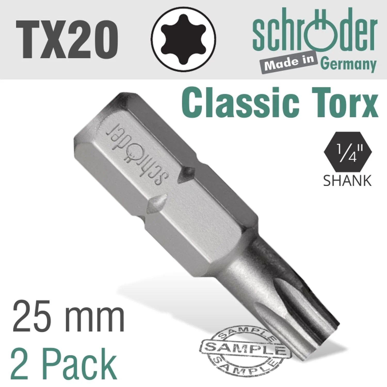SC20862.webp TORX TX20 CLASSIC BIT 25MM 2CD - Image 1
