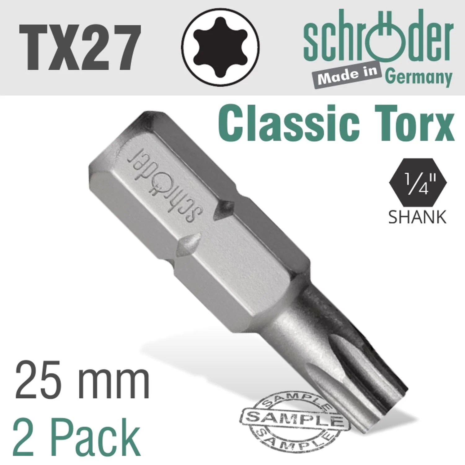 SC20882.webp TORX TX27 CLASSIC BIT 25MM 2CD - Image 1