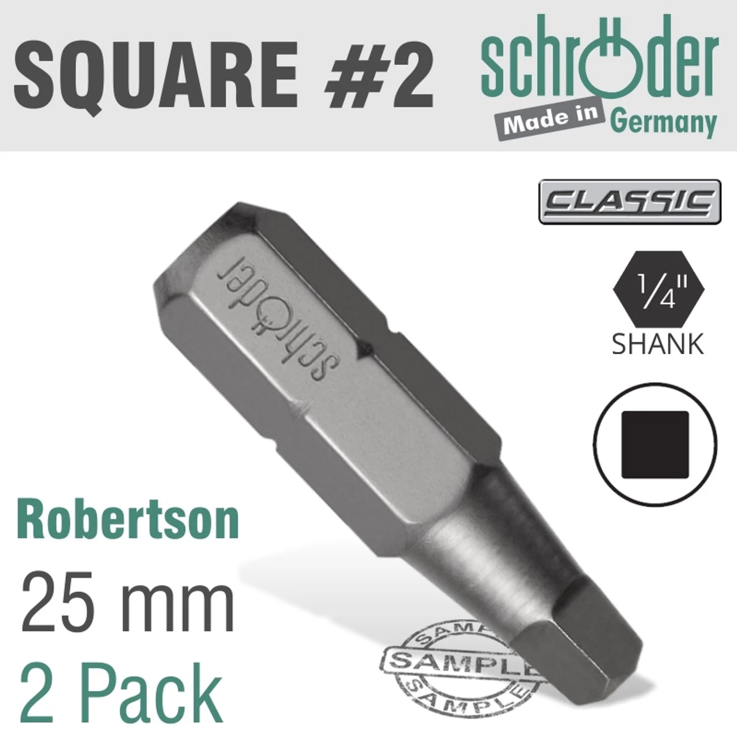 SC21422.webp SQ.RECESS NO.2X25MM BIT 2CD - Image 1