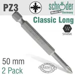 POZI NO.3 X 50MM CLASSIC POWER BIT 2CD