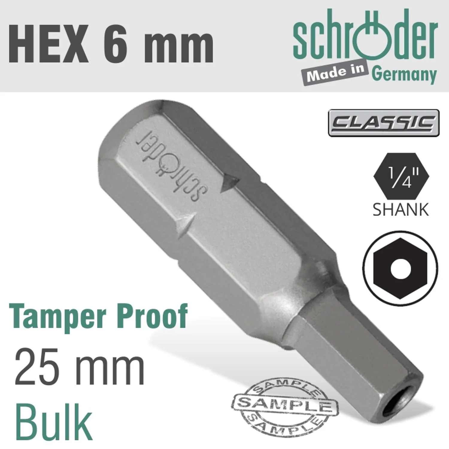 SC25190.webp ALLEN/HEX 6MM SECURITY INSERT BIT 25MM BULK - Image 1