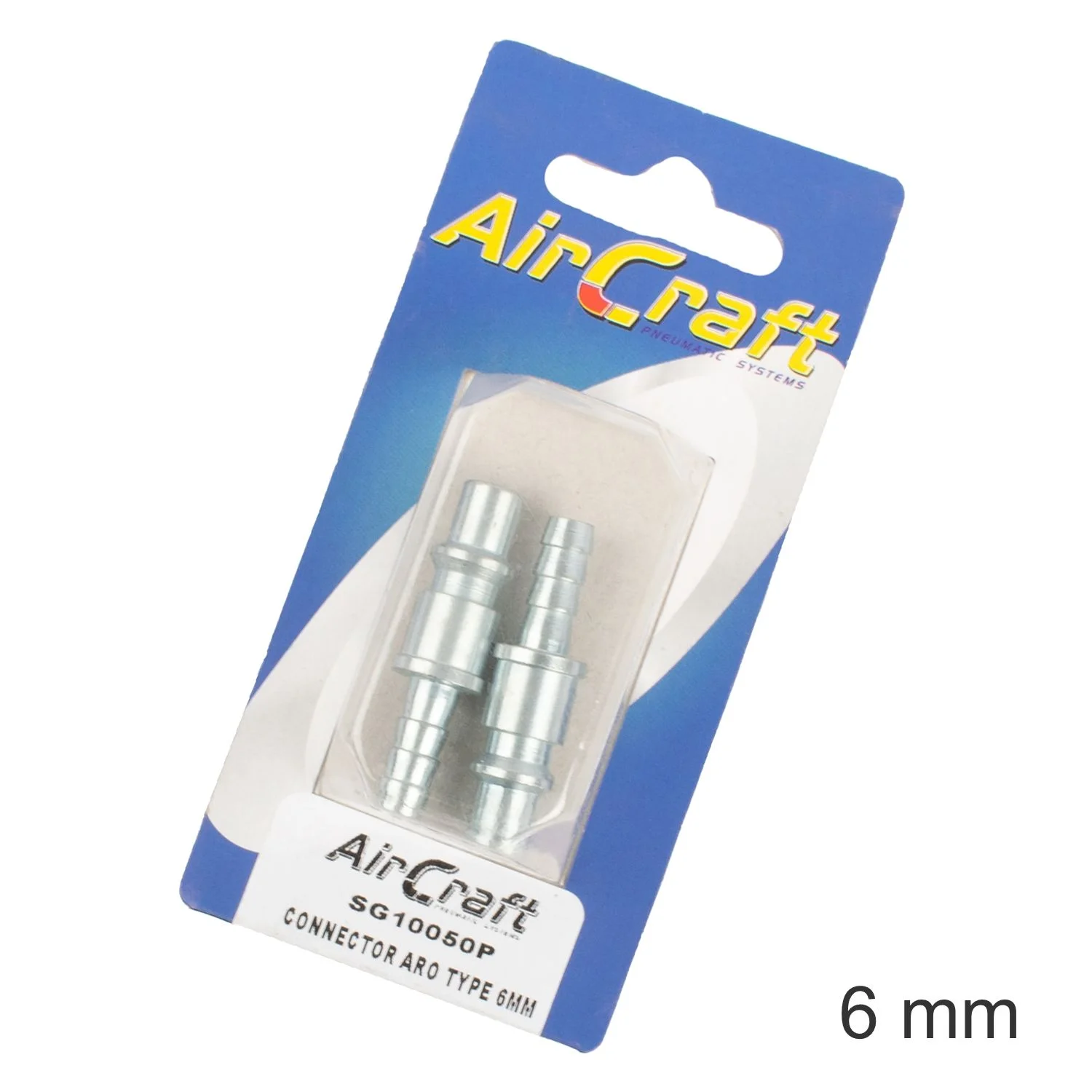 SG10050P.webp CONNECTOR ARO TYPE 6MM HOSETAIL 2PC PACK - Image 1