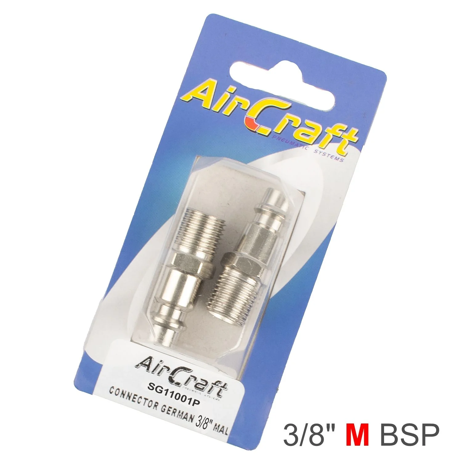 SG11001P.webp CONNECTOR GERMAN 3/8″ MALE 2PC PACK - Image 1