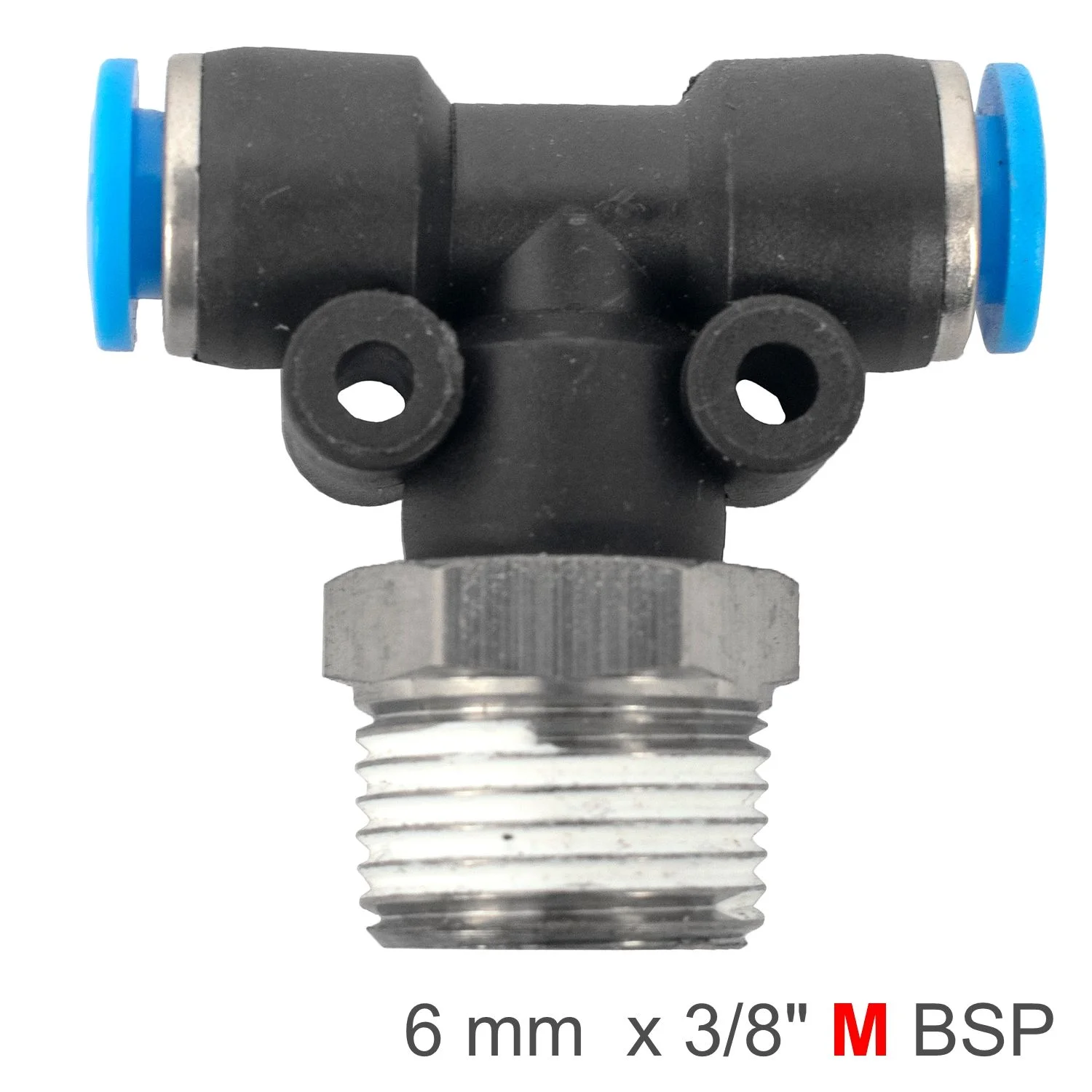 SPB06-03.webp PU HOSE FITTING TEE 6MM-3/8 M - Image 1