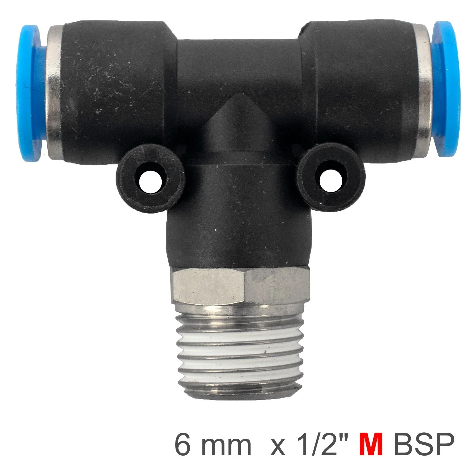 SPB06-04.webp PU HOSE FITTING TEE 6MM-1/2 M - Image 1