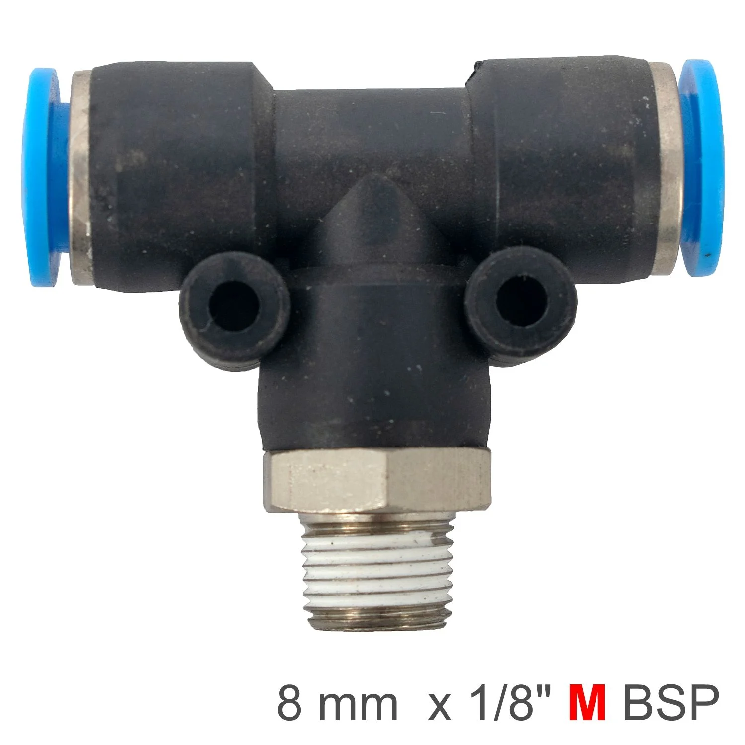 SPB08-01.webp PU HOSE FITTING TEE 8MM-1/8 M - Image 1