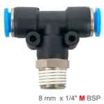 PU HOSE FITTING TEE 8MM-1/4 M