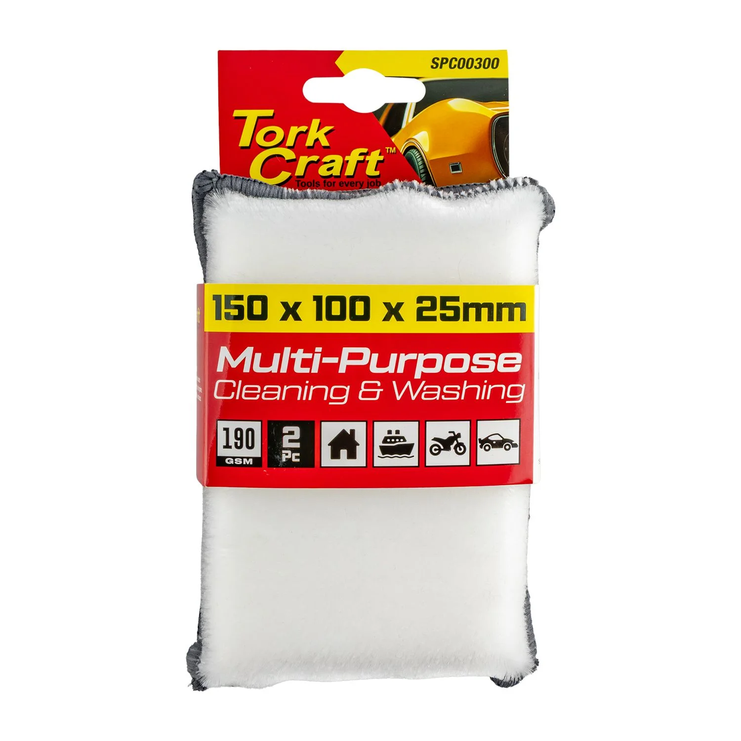 SPC00300.webp CLEANING SPONGE 2PC GENL PURP. MICROFIBRE - Image 1