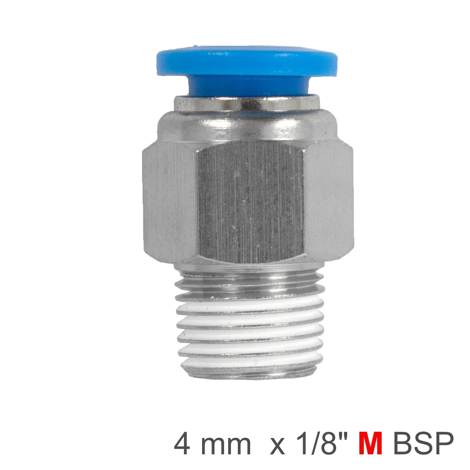 SPC04-01.webp PU HOSE FITTING STRAIGHT STUD 4MM-1/8 M - Image 1