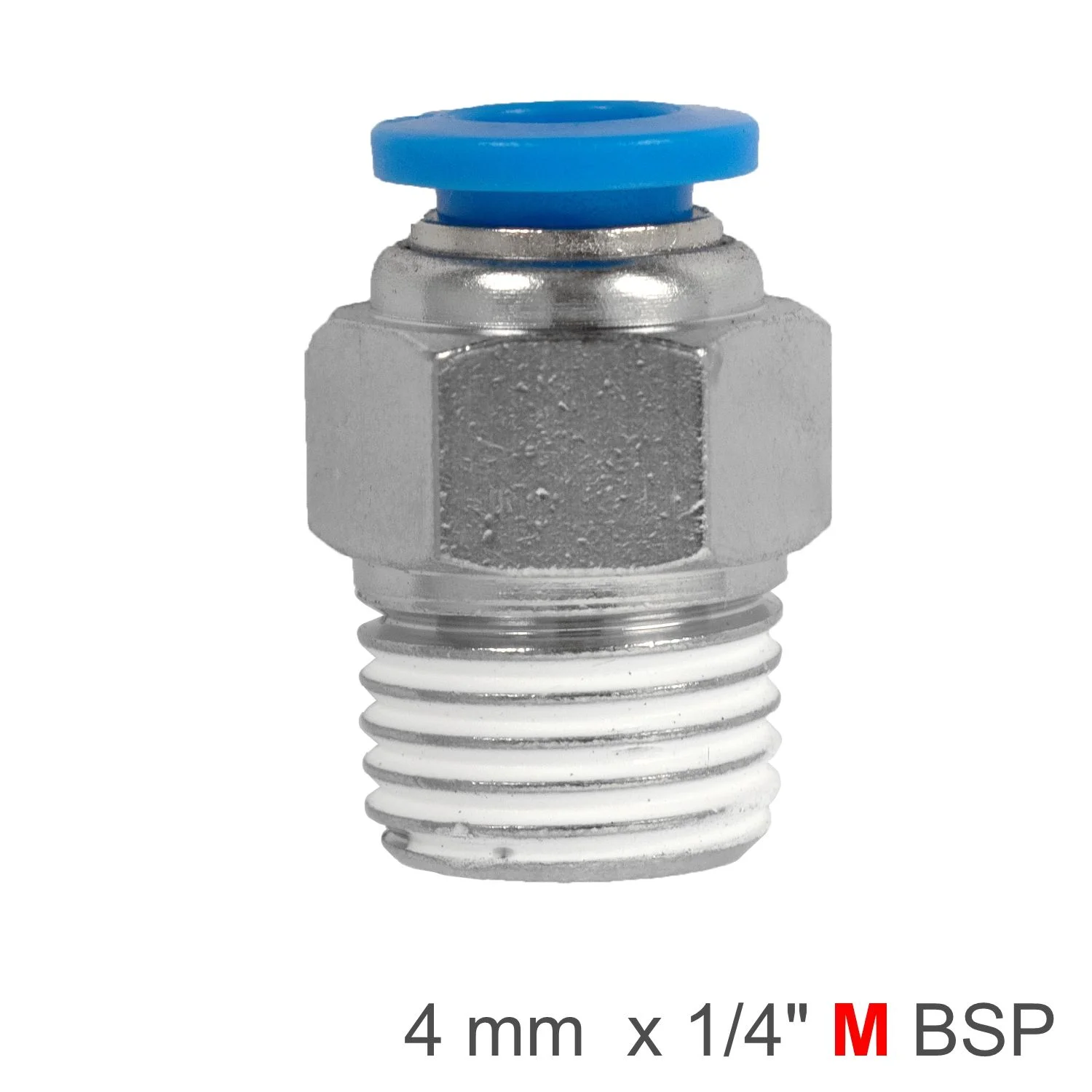 SPC04-02.webp PU HOSE FITTING STRAIGHT STUD 4MM-1/4 M - Image 1