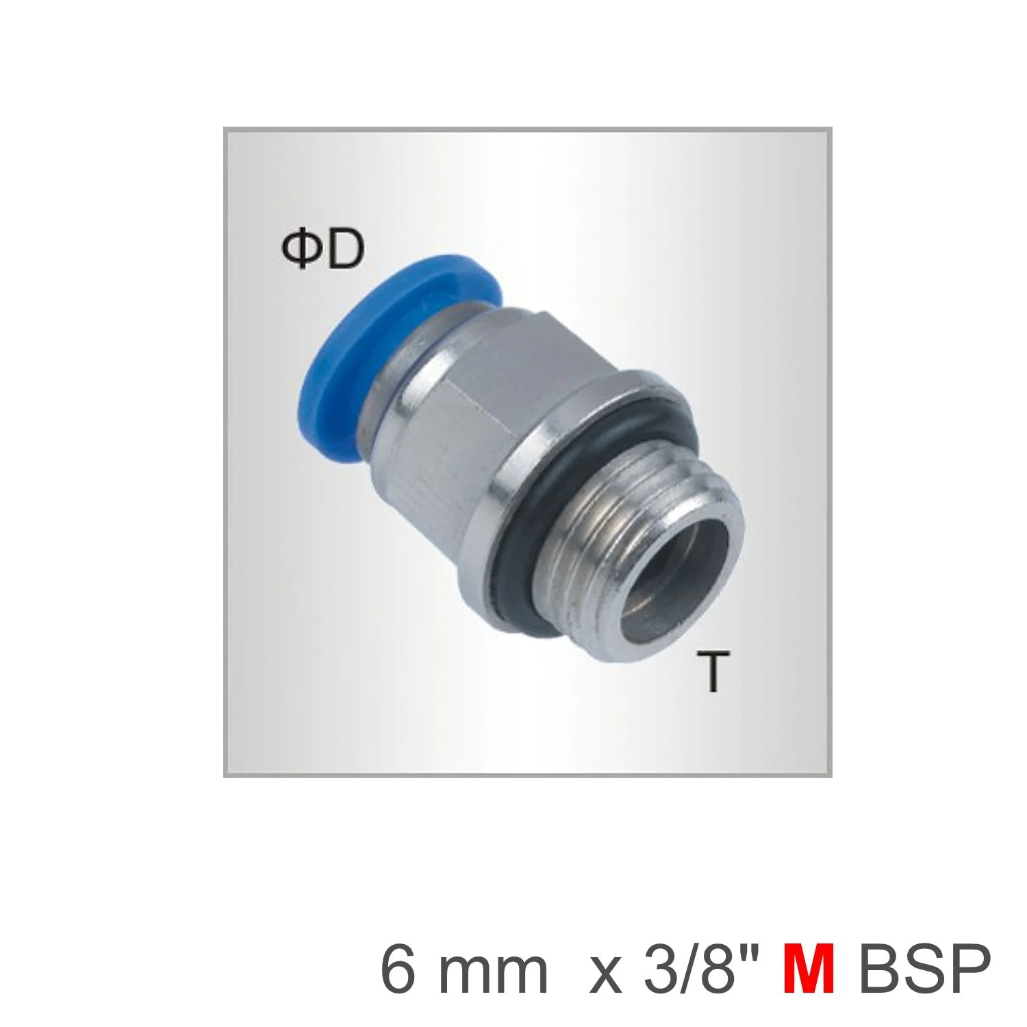 SPC06-G03.webp PU FITTING STR. STUD W/O-RING 6MM-3/8 M - Image 1