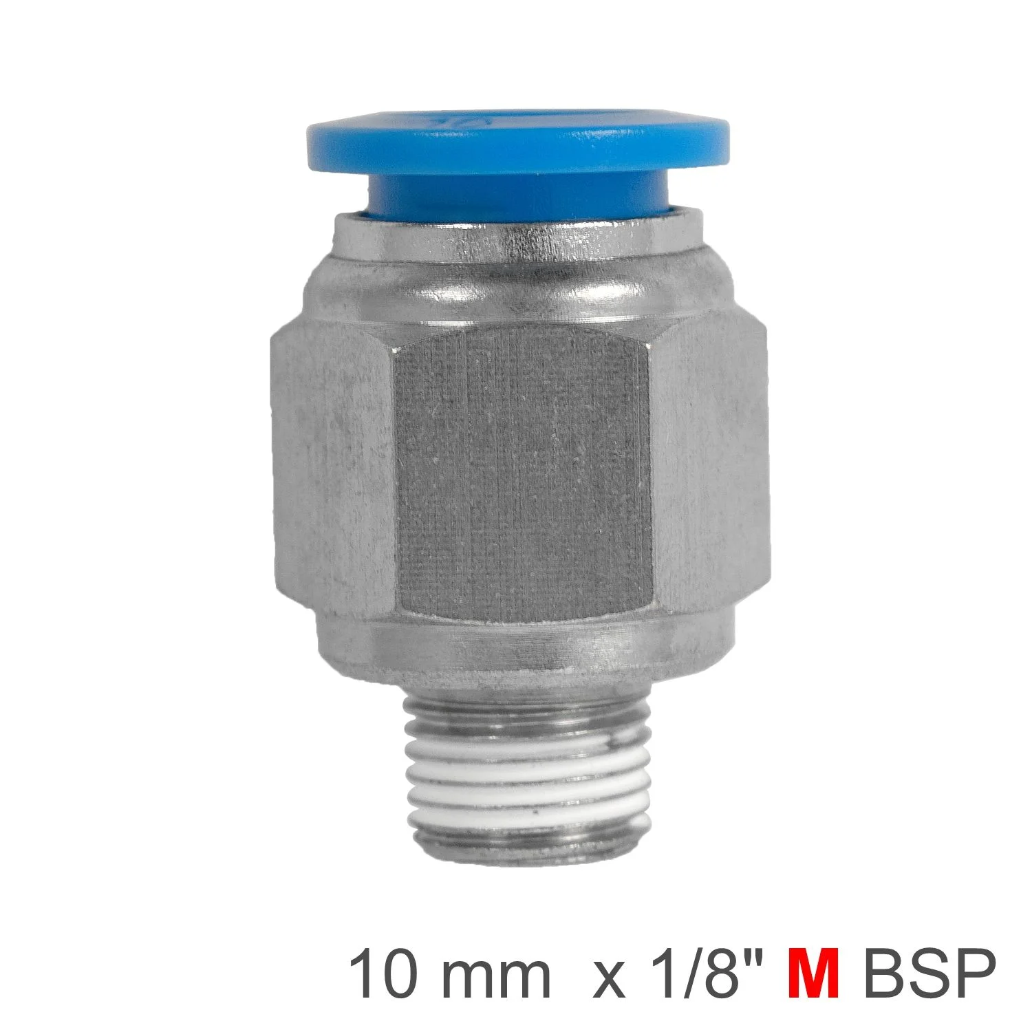 SPC10-01.webp PU HOSE FITTING STRAIGHT STUD10MM-1/8 M - Image 1