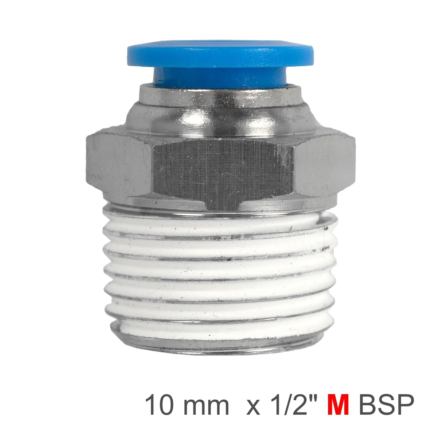 SPC10-04.webp PU HOSE FITTING STRAIGHT STUD 10MM-1/2 M - Image 1