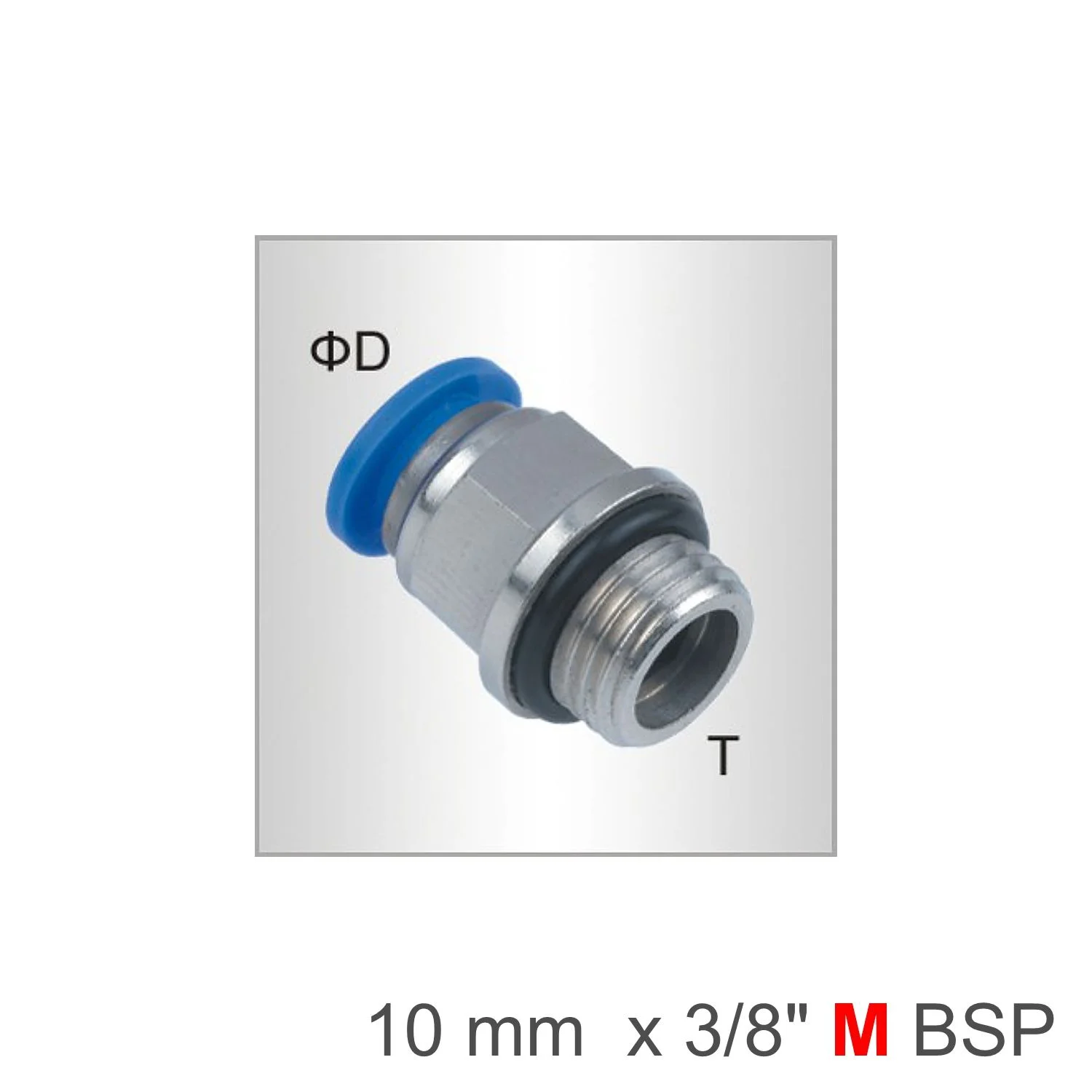 SPC10-G03.webp PU FITTING STR. STUD W/O-RING 10MM-3/8 M - Image 1