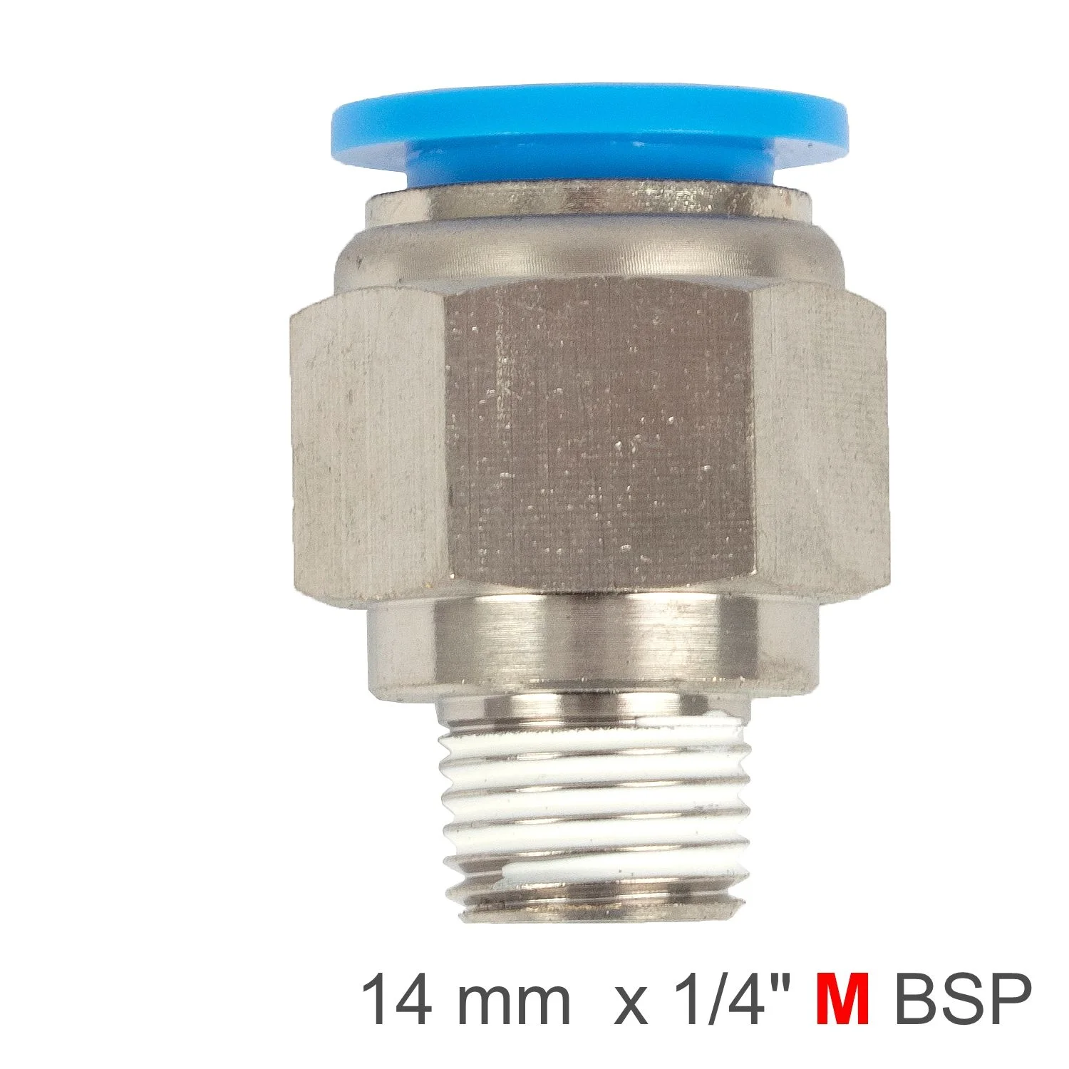 SPC14-02.webp PU HOSE FITTING STRAIGHT STUD 14MM-1/4 M - Image 1