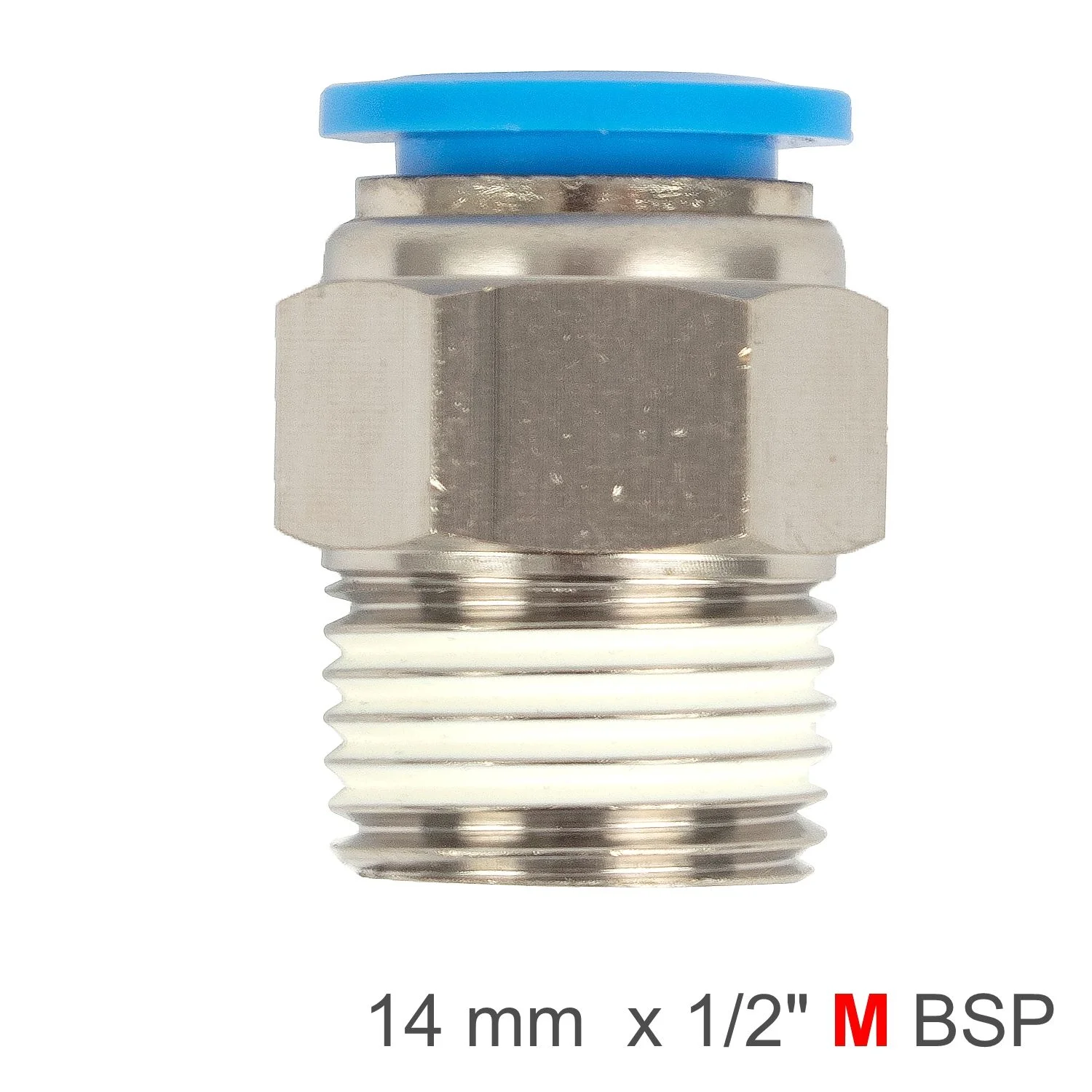 SPC14-04.webp PU HOSE FITTING STRAIGHT STUD 14MM-1/2 M - Image 1