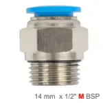 PU FITTING STR. STUD W/O-RING 14MM-1/2″ M