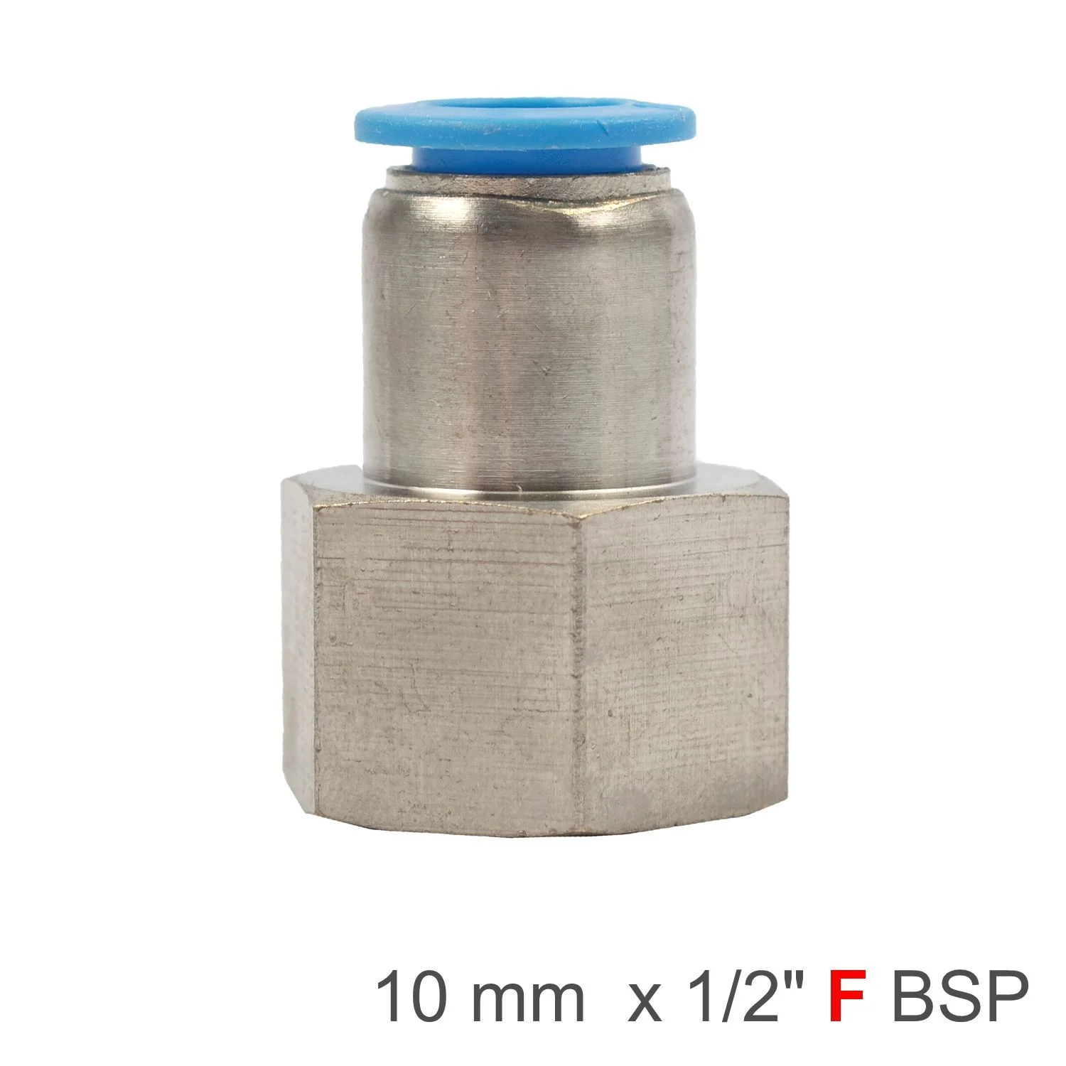 SPCF10-04.webp PU HOSE FITTING STRAIGHT STUD 10MM-1/2 F - Image 1