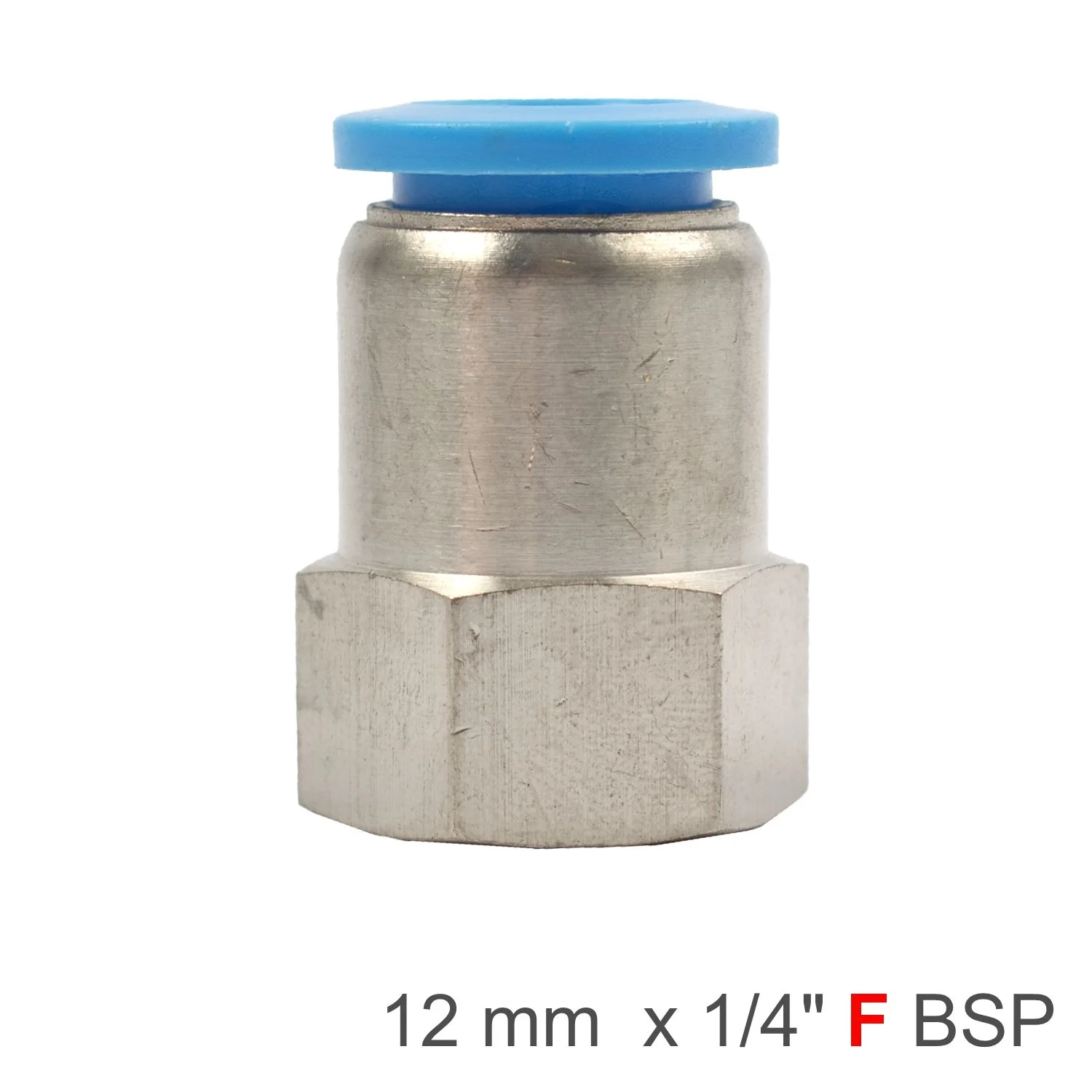 SPCF12-02.webp PU HOSE FITTING STRAIGHT STUD 12MM-1/4 F - Image 1