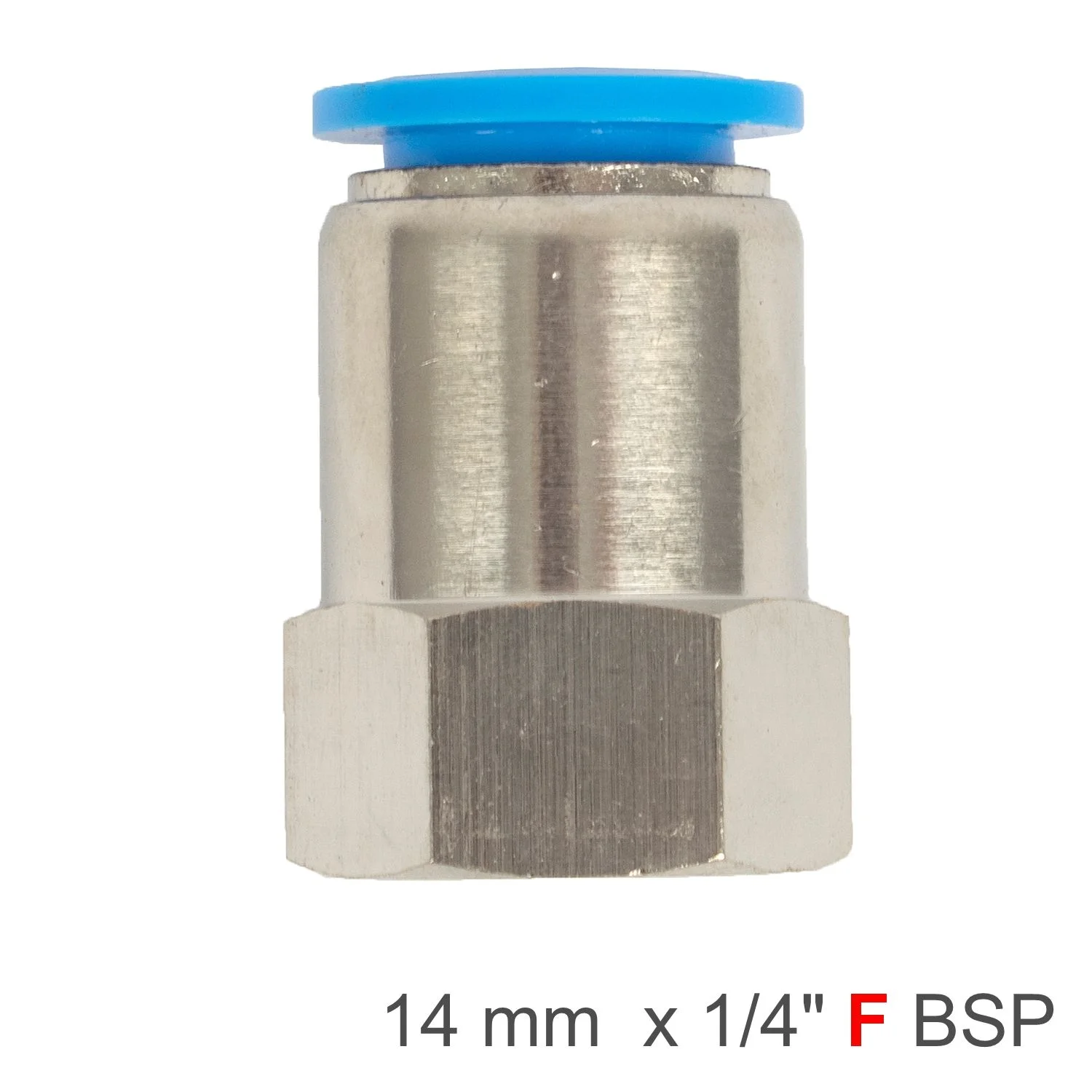 SPCF14-02.webp PU HOSE FITTING STRAIGHT STUD 14MM-1/4 F - Image 1