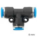 PU HOSE FITTING TEE 6MM