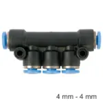 PU HOSE FITTING MANIFOLD 4MM-4MM