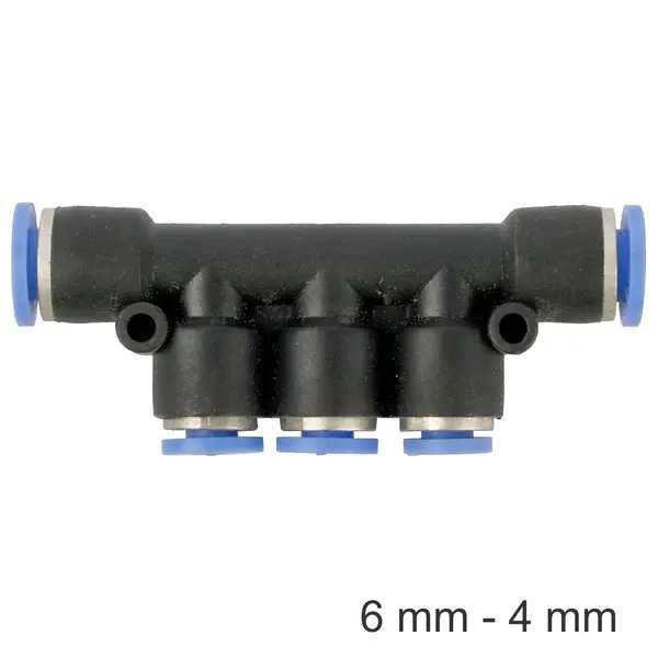PU HOSE FITTING MANIFOLD 6MM-4MM