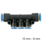 PU HOSE FITTING MANIFOLD 10MM-8MM
