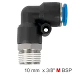 PU HOSE FITTING ELBOW 10MM-3/8 M