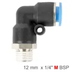 ELBOW 12MM-1/4 M PU HOSE FITTING