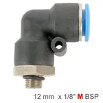 ELBOW W/O-RING 12MM-1/8 M PU HOSE FITTING