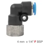 PU HOSE FITTING ELBOW 4MM-1/4 F