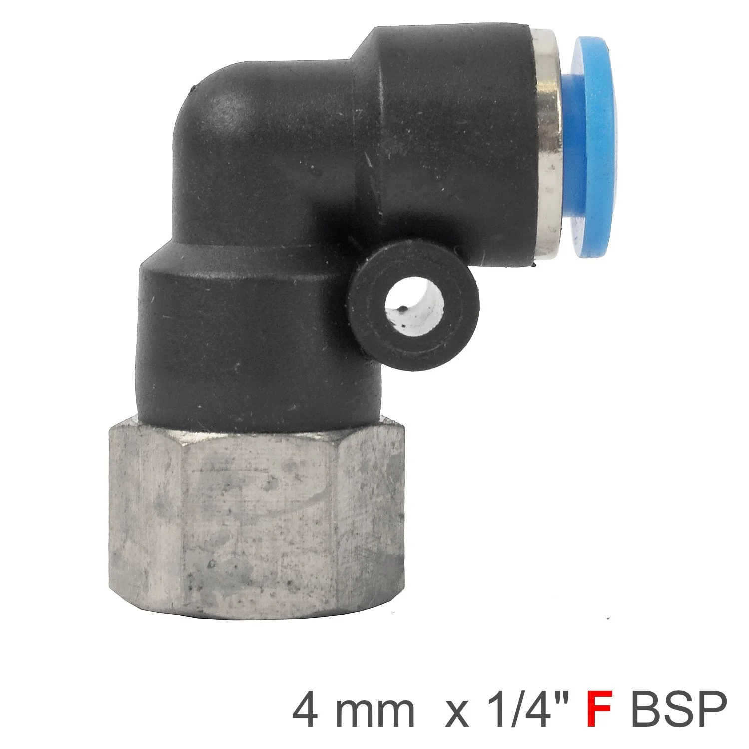 SPLF04-02.webp PU HOSE FITTING ELBOW 4MM-1/4 F - Image 1