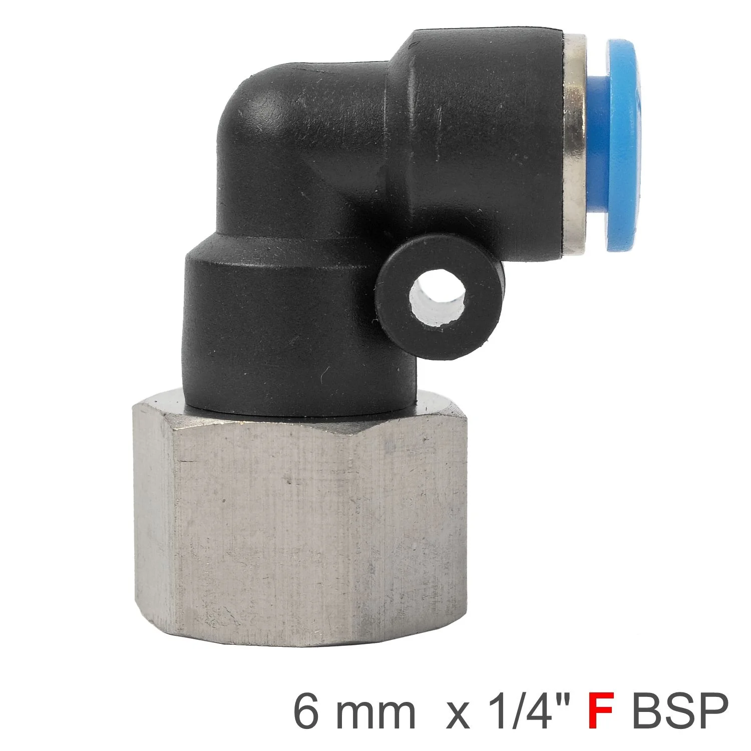 SPLF06-02.webp PU HOSE FITTING ELBOW 6MM-1/4 F - Image 1